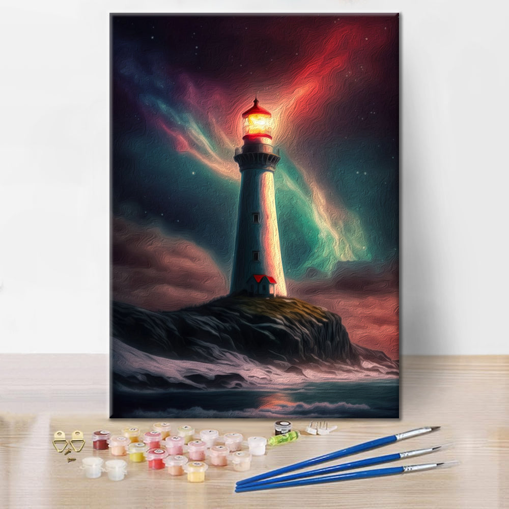 Lighthouse Northern Lights - Maalaa numeroilla