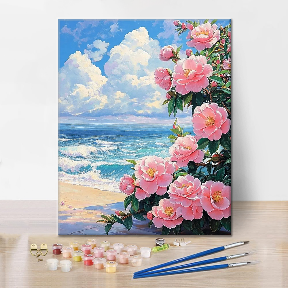 Camellia Meren Rannalla - Maalaa Numeroilla