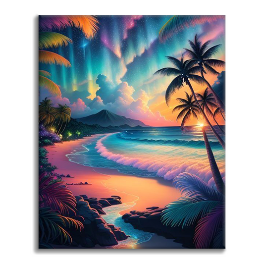 Synthwave Beach - Maalaa numeroilla