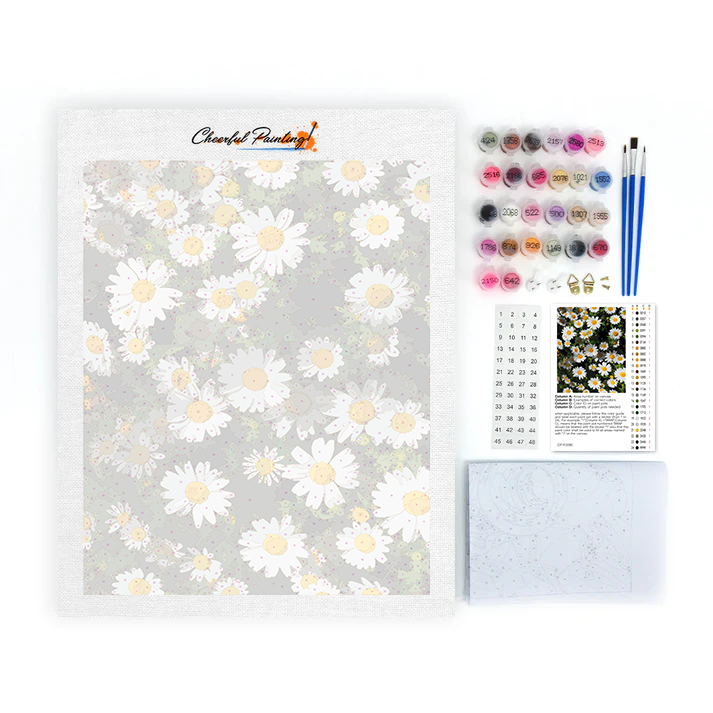 Daisy-ryhmä luonto seinämaalaus - Maalaa numeroilla