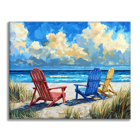 Rantatuolit - Maalaa numeroilla