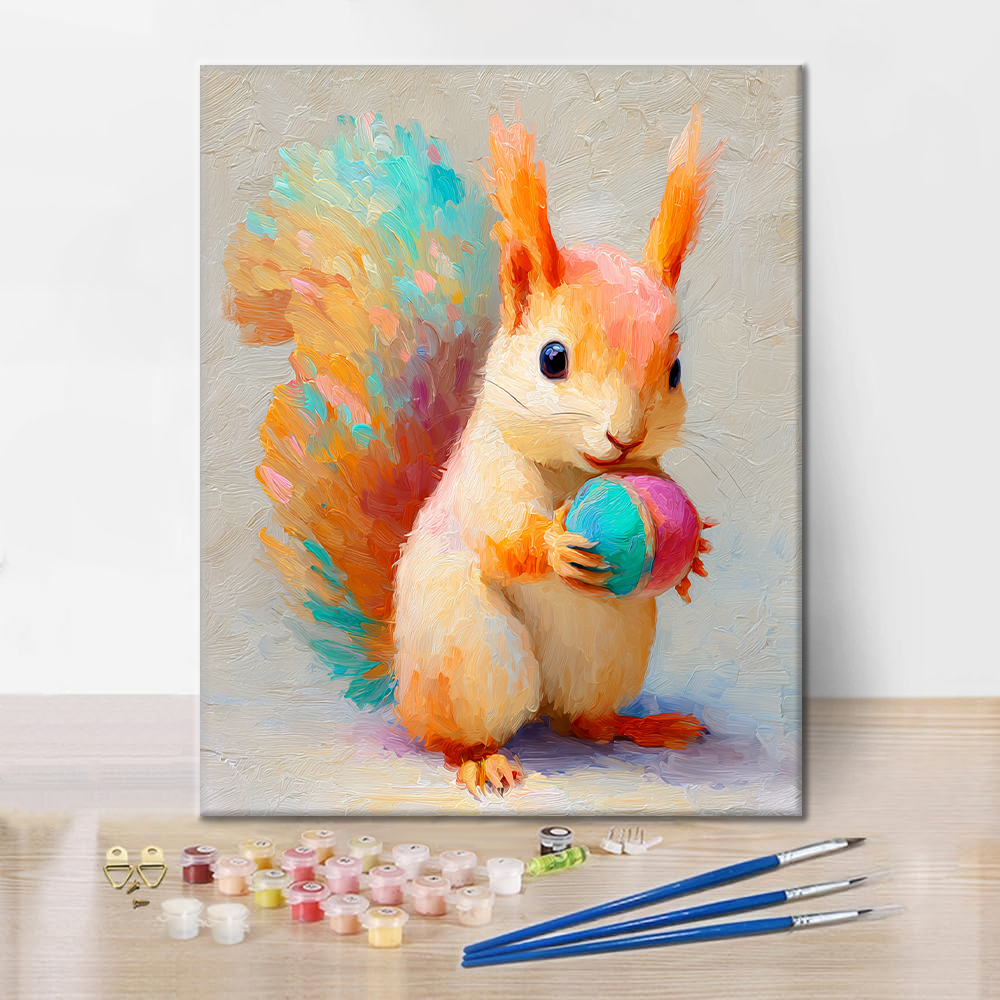 Puffy Squirrel - Maalaa numeroiden mukaan