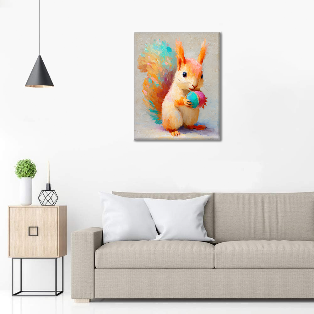 Puffy Squirrel - Maalaa numeroiden mukaan