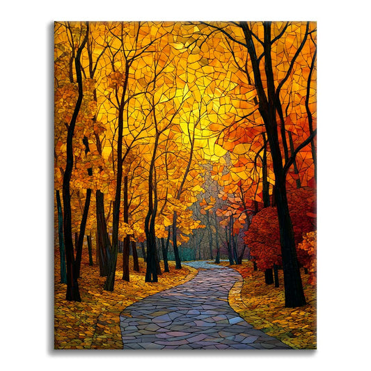 Mosaic Autumn Avenue - Maalaa numeroiden mukaan