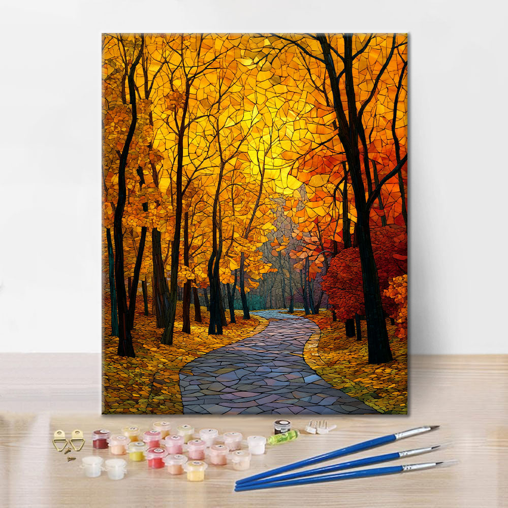 Mosaic Autumn Avenue - Maalaa numeroiden mukaan