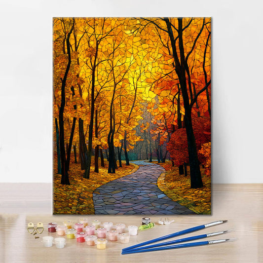 Mosaic Autumn Avenue - Maalaa numeroiden mukaan