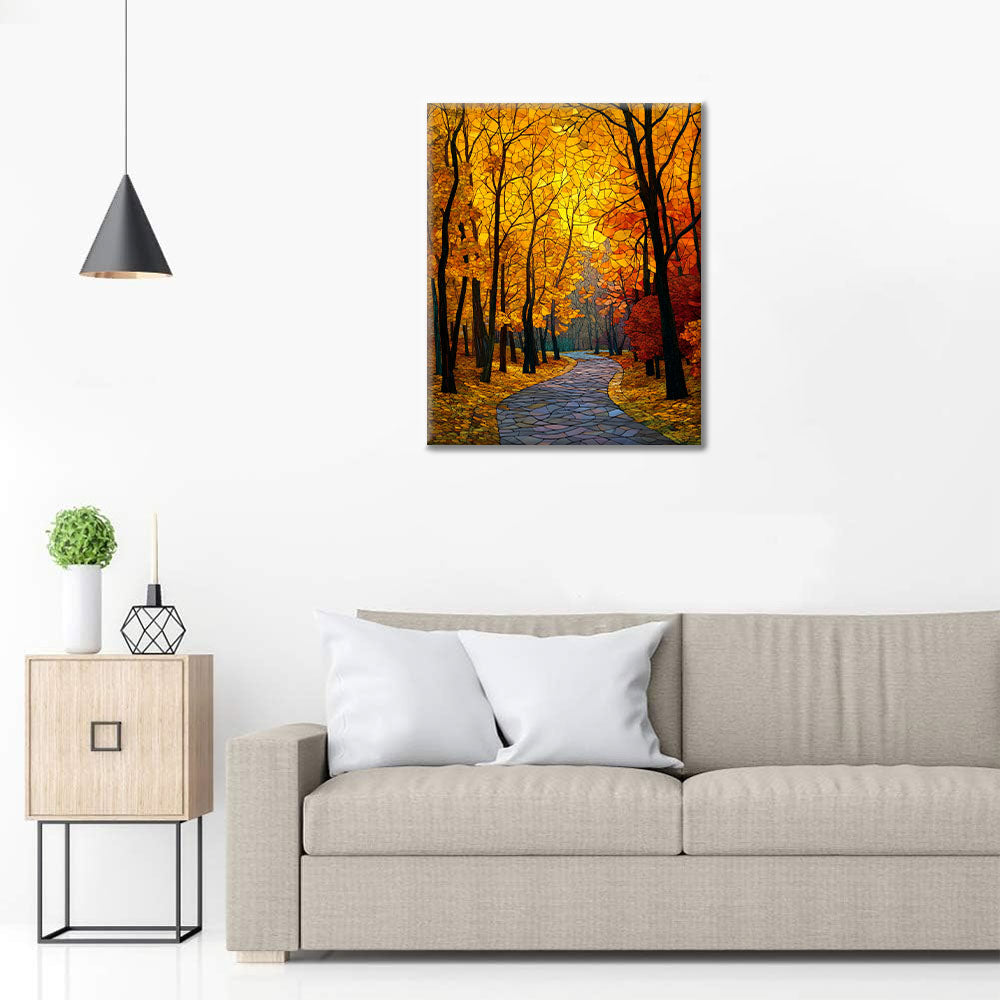 Mosaic Autumn Avenue - Maalaa numeroiden mukaan