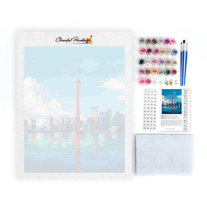 Toronton siluetti - Maalaa numeroilla