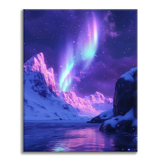 Psykedeelinen Aurora - Maalaa numeroilla