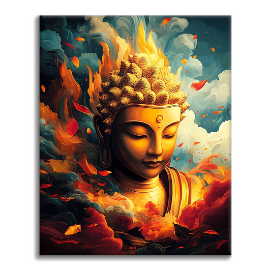 Kultainen Buddha - Maalaa numeroilla