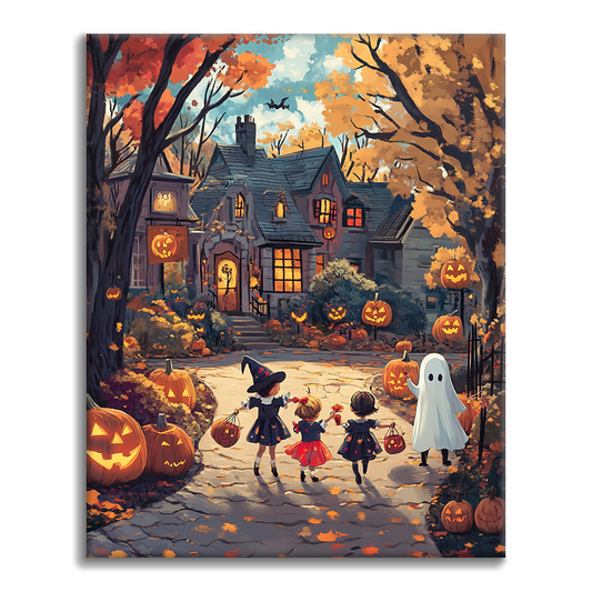 Halloweenin Ilo - Maalaa numeroilla
