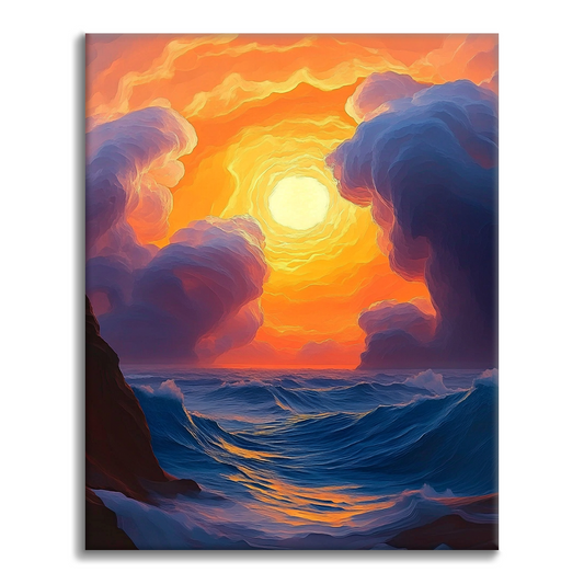 Unelmainen Auringonlasku - Maalaa numeroilla