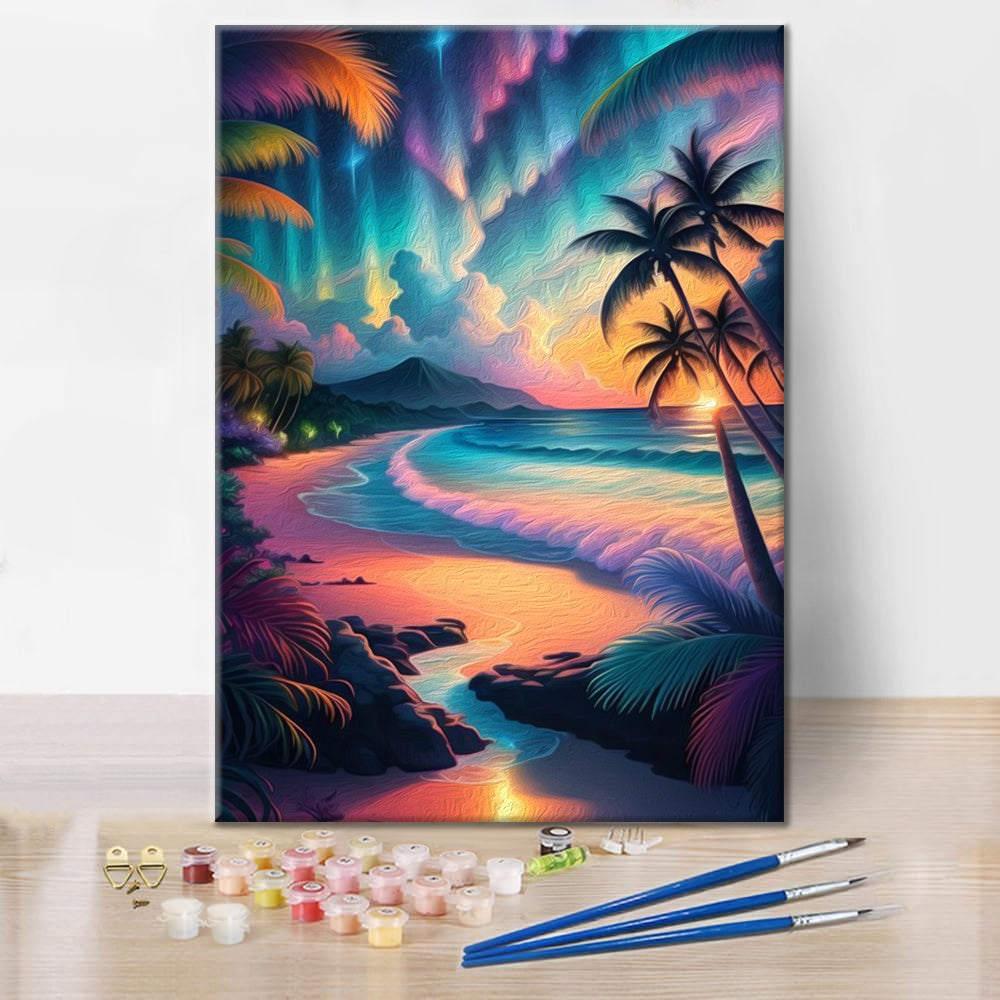 Synthwave Beach - Maalaa numeroilla
