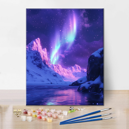 Psykedeelinen Aurora - Maalaa numeroilla