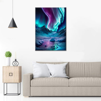 Blue Aurora Borealis - Maalaa numeroilla
