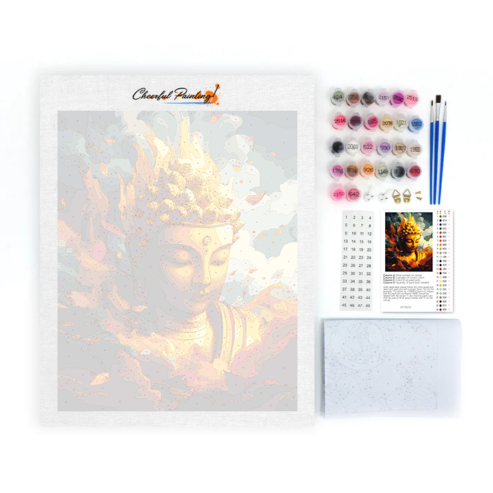 Kultainen Buddha - Maalaa numeroilla