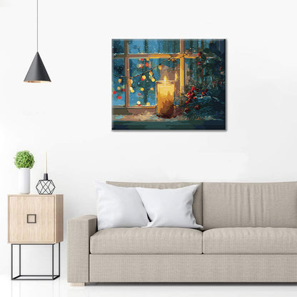 Joulun kynttilänvalo – Maalaus numeroiden mukaan