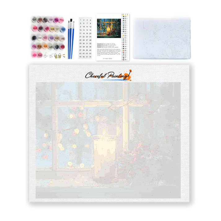 Joulun kynttilänvalo – Maalaus numeroiden mukaan