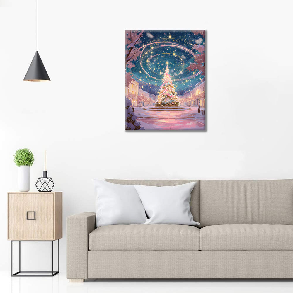 Taianomainen joulukuusi – Maalaus numeroiden mukaan