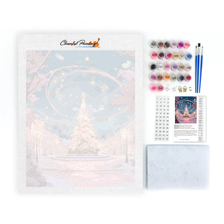 Taianomainen joulukuusi – Maalaus numeroiden mukaan