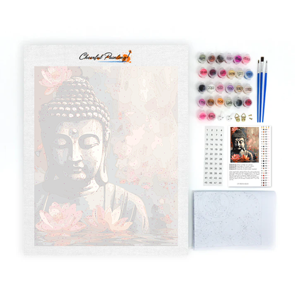 Buddha ja kukka - Maalaa numeroilla