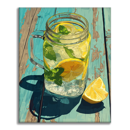 Jäähdytetty limonadi - Maalaa numeroiden mukaan