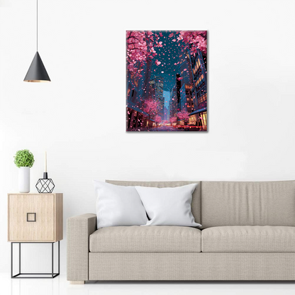City Blooms Cherry - Maalaa numeroiden mukaan