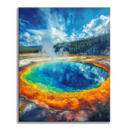Morning Glory Pool - Maalaa numeroiden mukaan