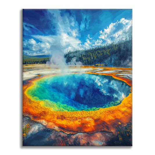 Morning Glory Pool - Maalaa numeroiden mukaan