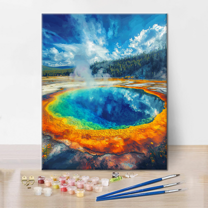Morning Glory Pool - Maalaa numeroiden mukaan