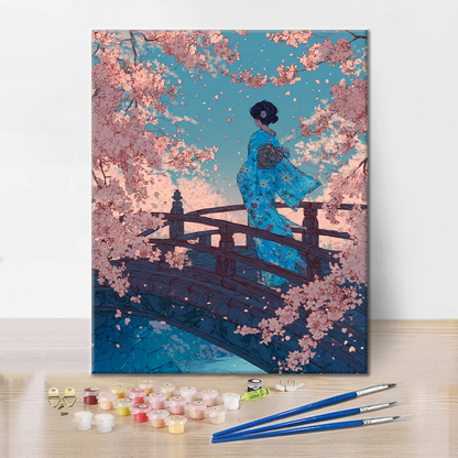 Sakura-silta - Maalaa numeroilla