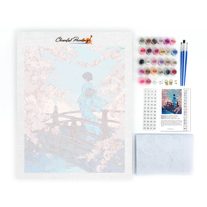 Sakura-silta - Maalaa numeroilla
