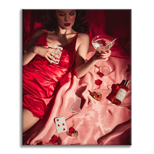 Pokeri ja juomat - Maalaa numeroiden mukaan