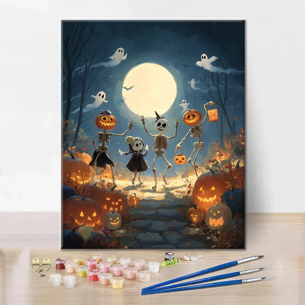 Halloween-pallo - Maalaa numeroiden mukaan