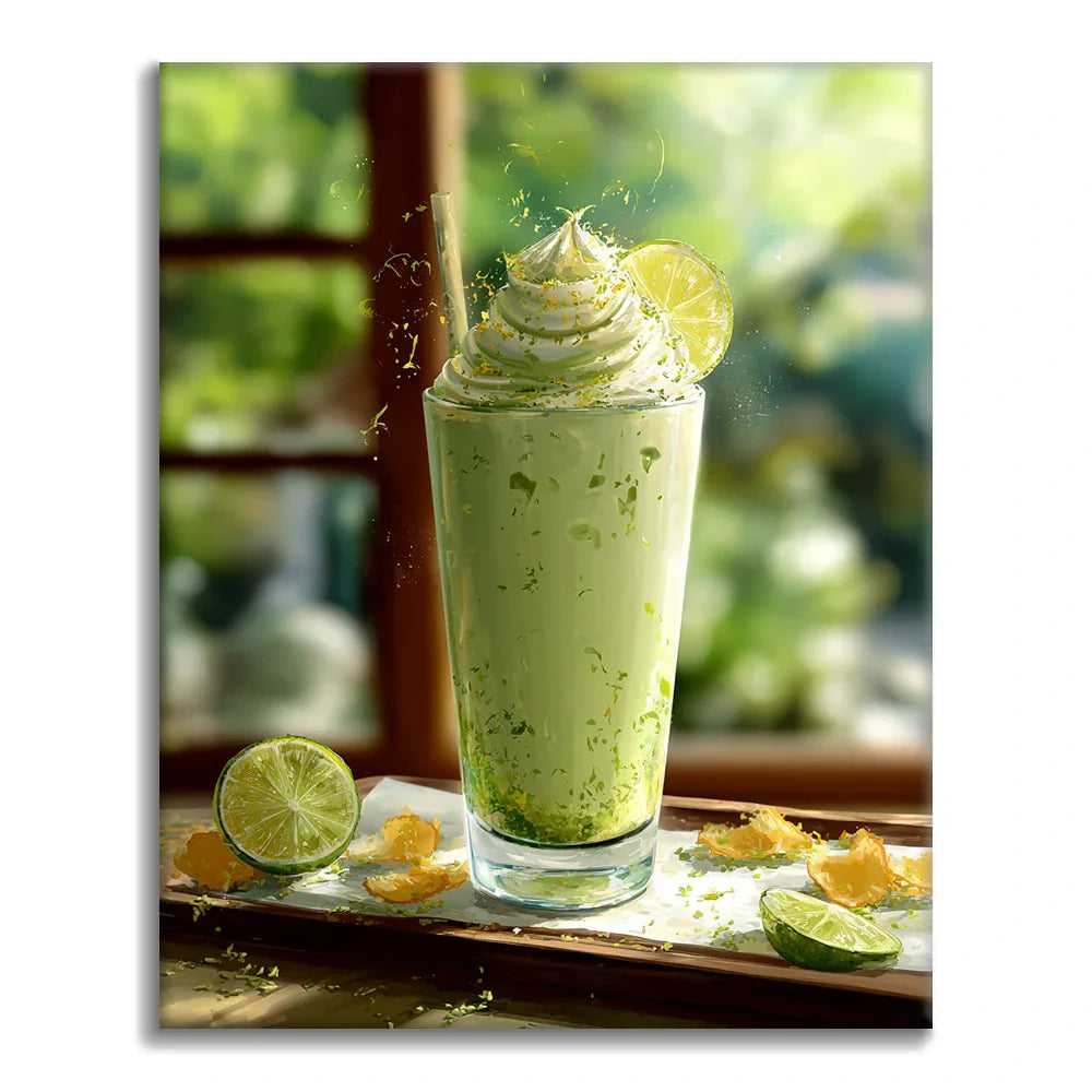 Matcha-smoothie - Maalaa numeroiden mukaan
