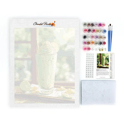 Matcha-smoothie - Maalaa numeroiden mukaan