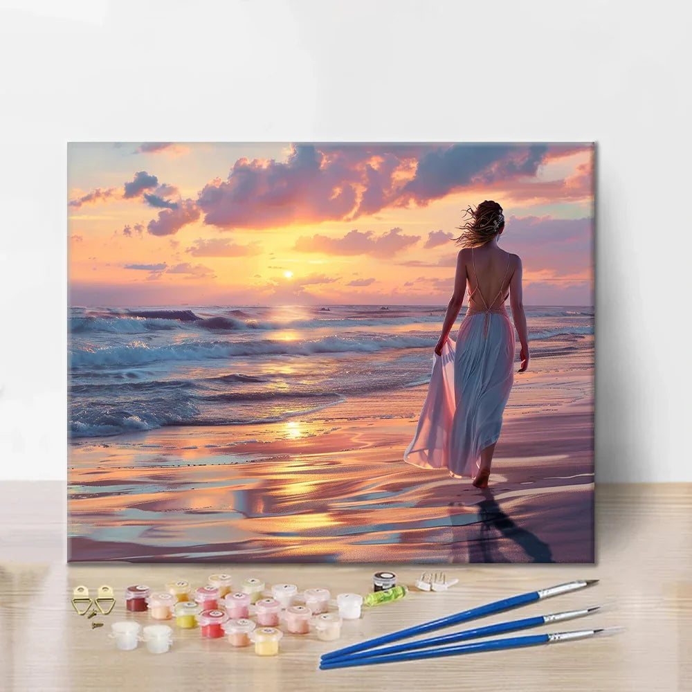 Sunset Beach Walk - Maalaa numeroilla