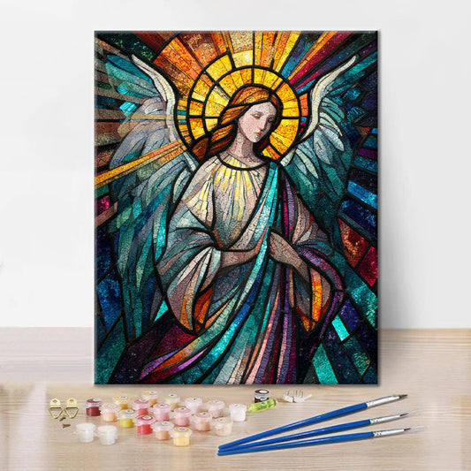 Mosaiikkienkeli - Maalaa numeroiden mukaan