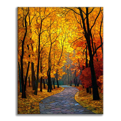 Mosaic Autumn Avenue - Maalaa numeroiden mukaan
