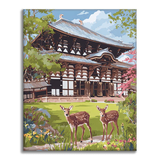 Todai-ji-temppeli - Maalaa numeroilla
