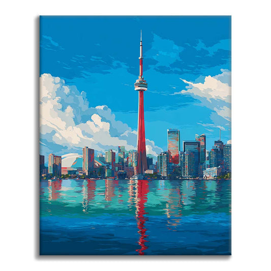 Toronton siluetti - Maalaa numeroilla