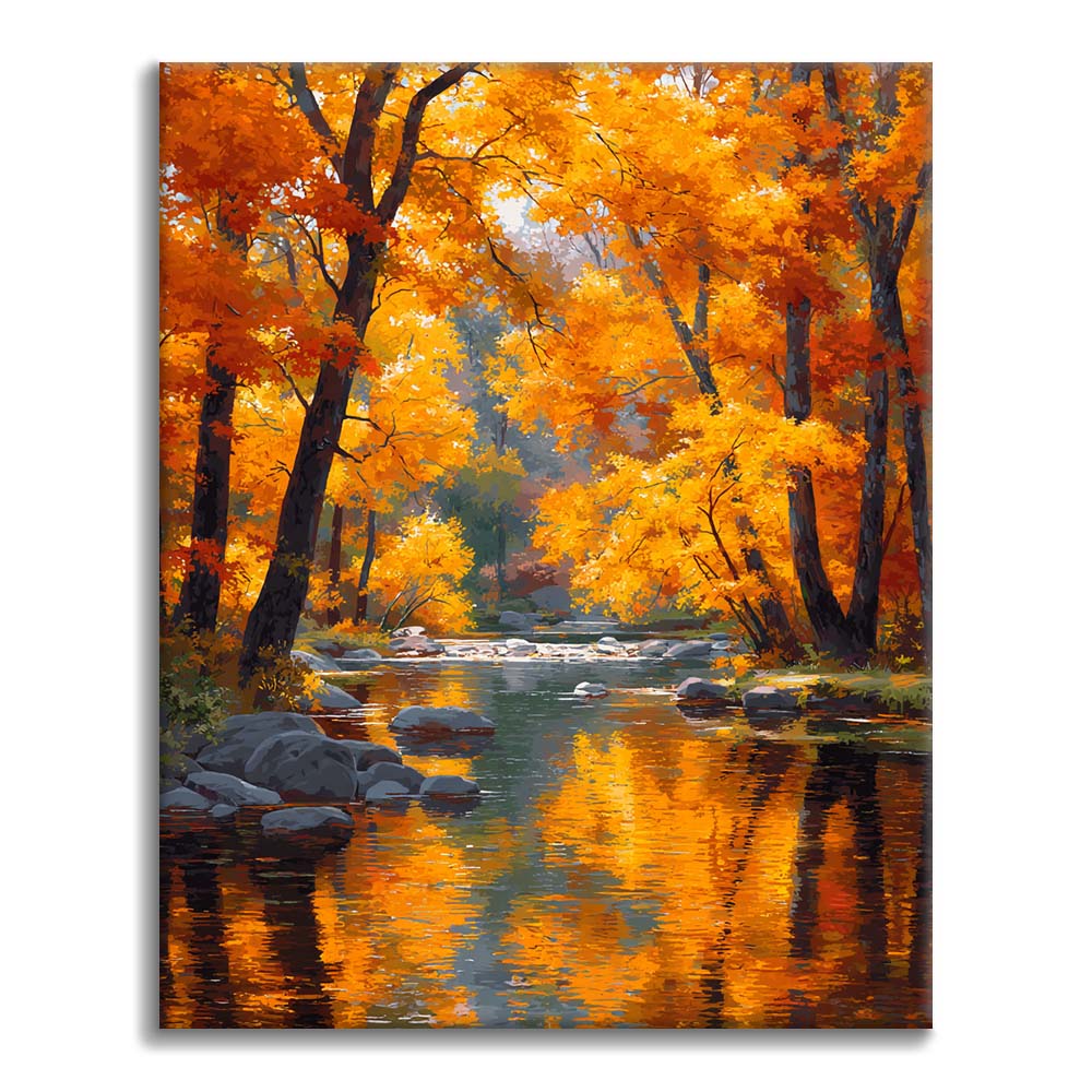 Syksyn kuiskaukset - Maalaa numeroiden mukaan – Cheerful painting® (FI)