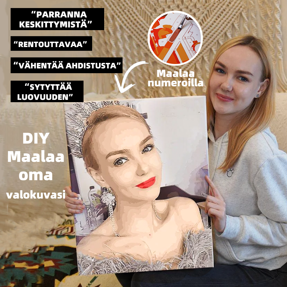 Maalaa oma valokuvasi - Maalaa numeroilla